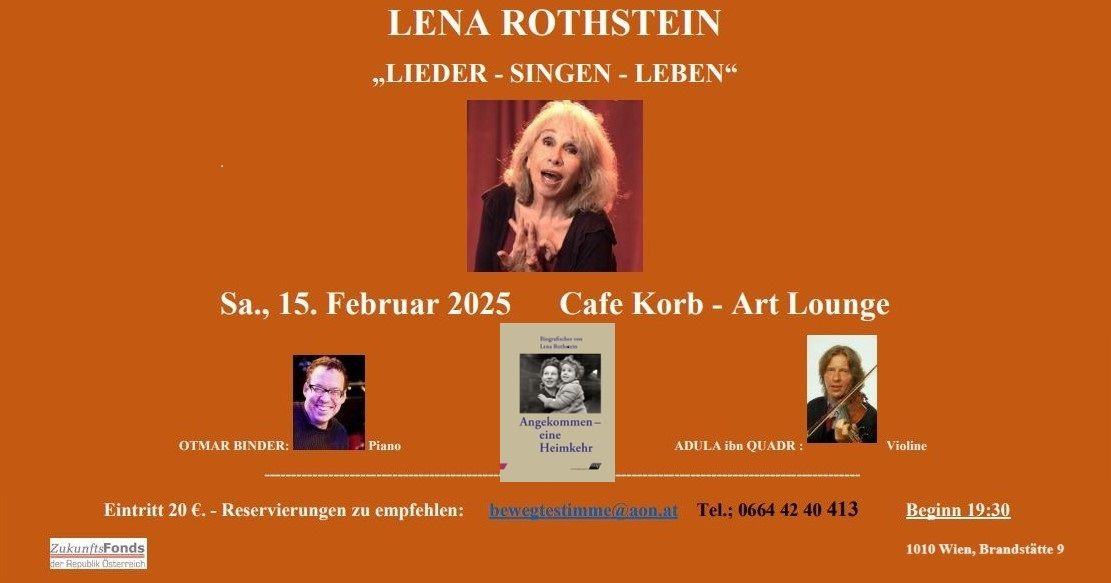 Lena Rothstein\u2018s neues Programm: "LIEDER-SINGEN-LEBEN" live im KORB!