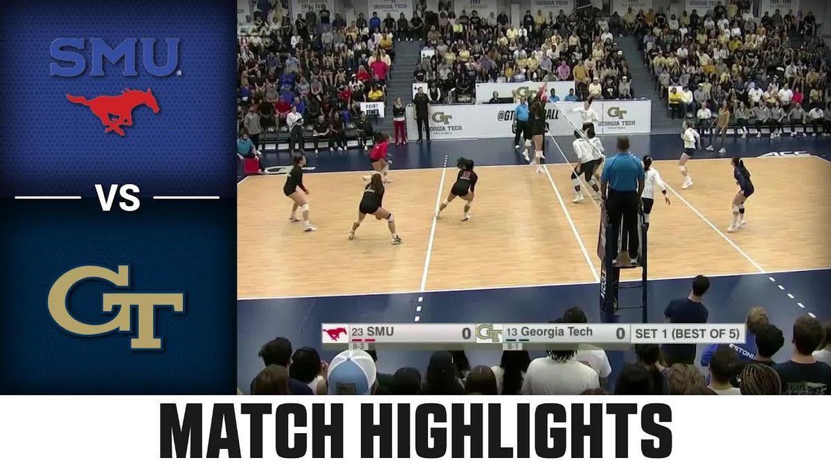 Georgia Tech Yellow Jackets at SMU Mustangs Womens Volleyball at Moody Coliseum