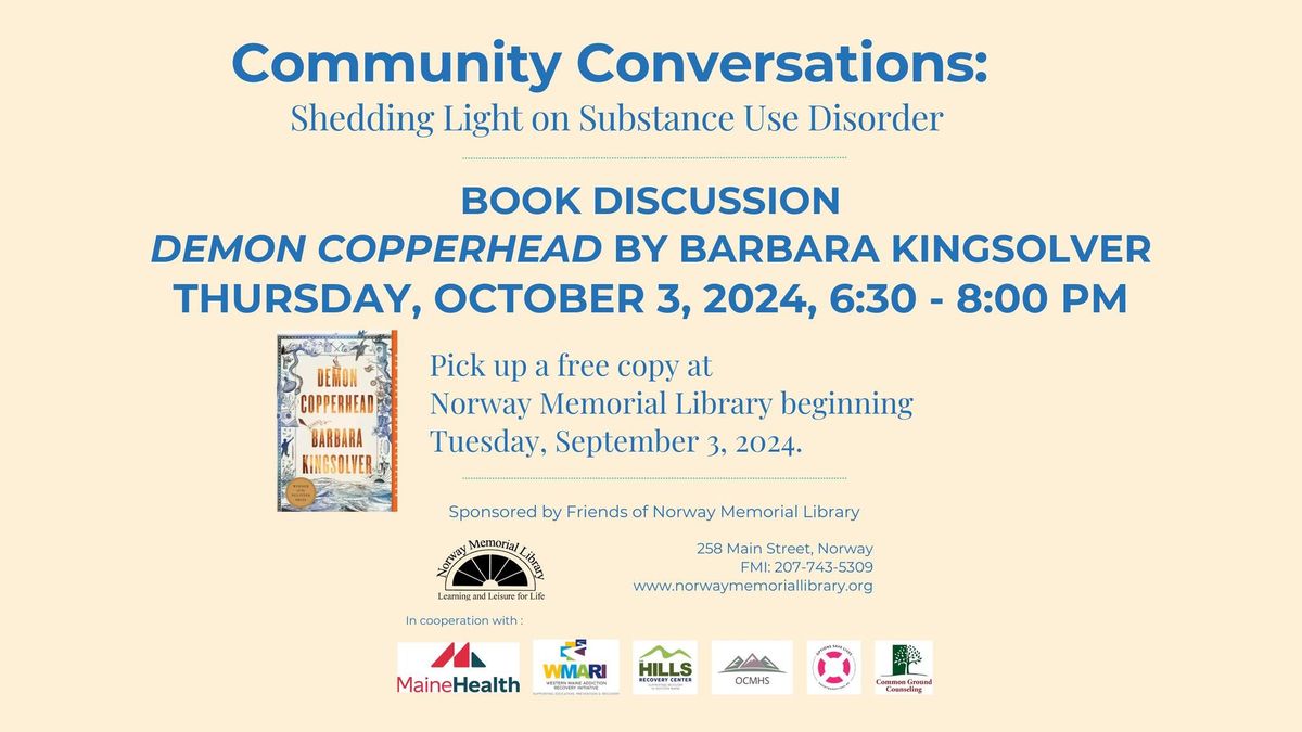 Community Conversations: Shedding Light on Substance Use Disorder Book Discussion