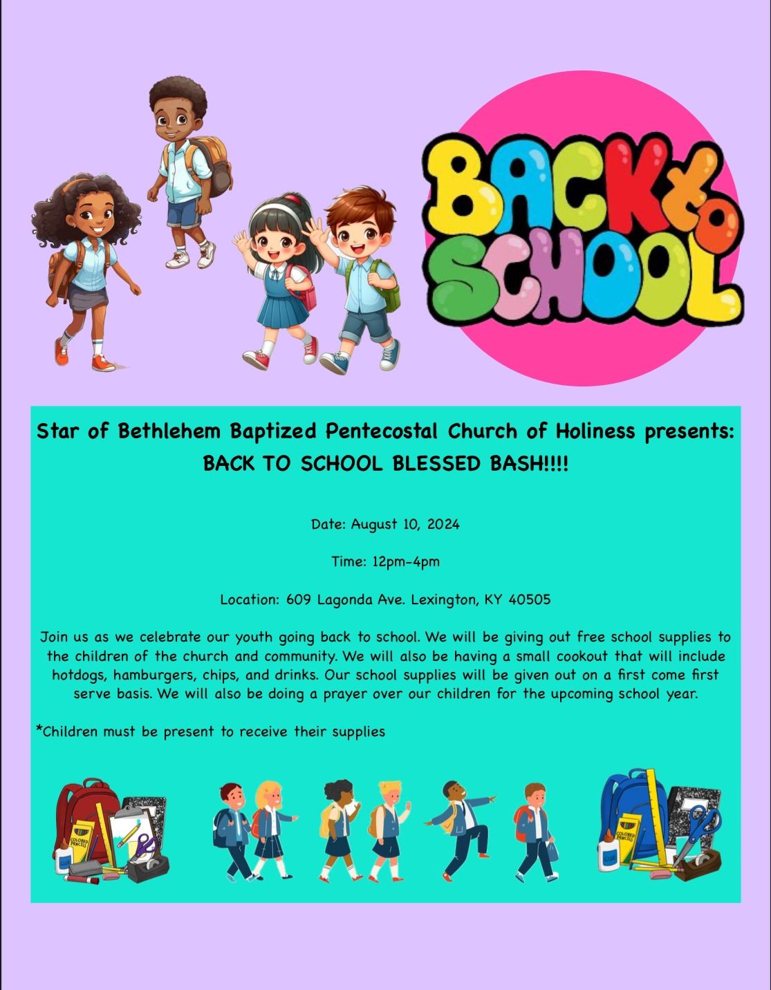 BACK TO SCHOOL BLESSED BASH!!