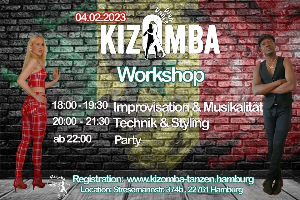 2 Kizomba Workshops: "Technik & Styling"  und  "Improvisation & Musikalit\u00e4t"