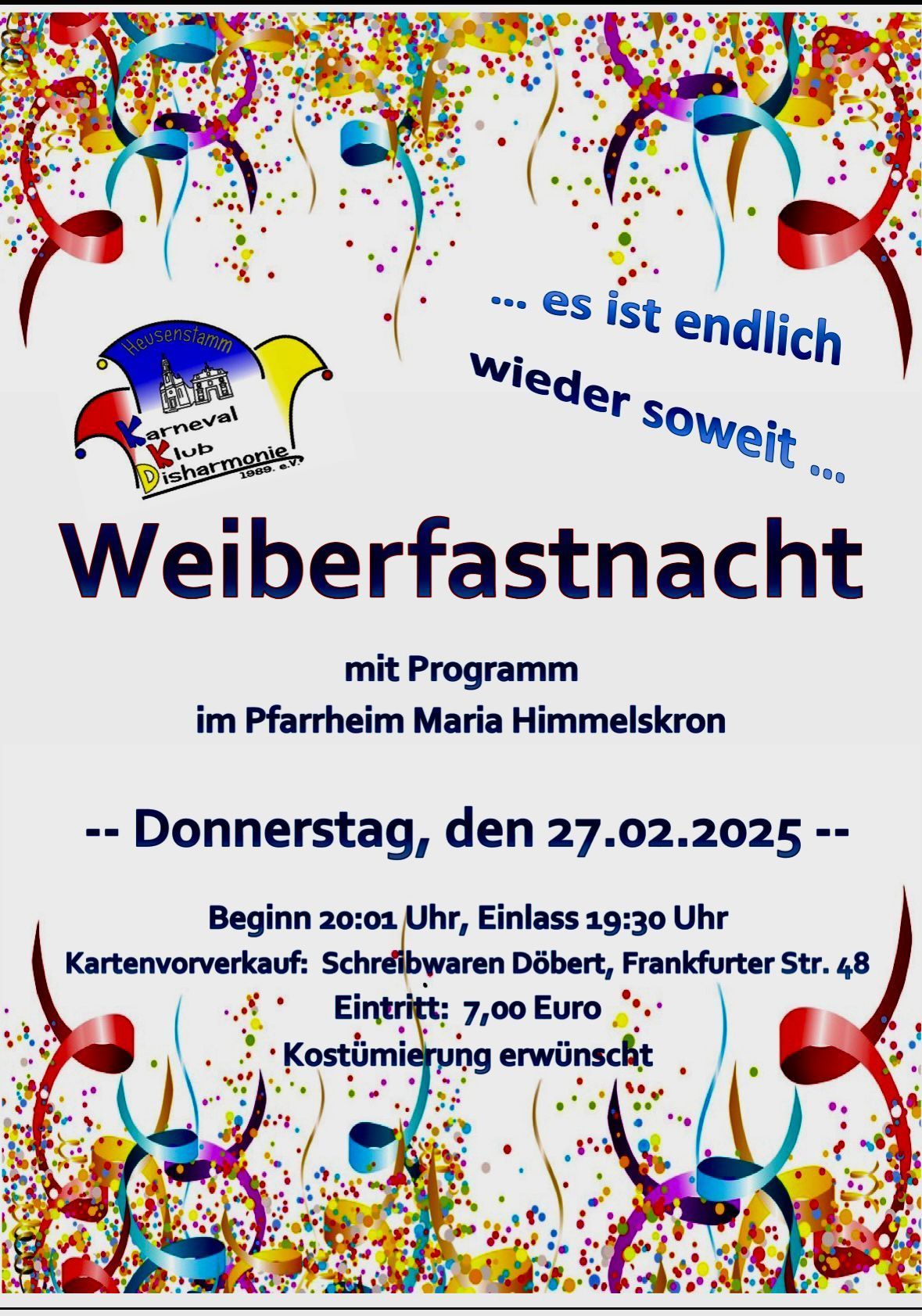 Weiberfastnacht des KKD