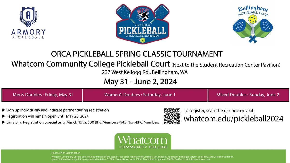 2024 Orca Pickleball Spring Classic Tournament