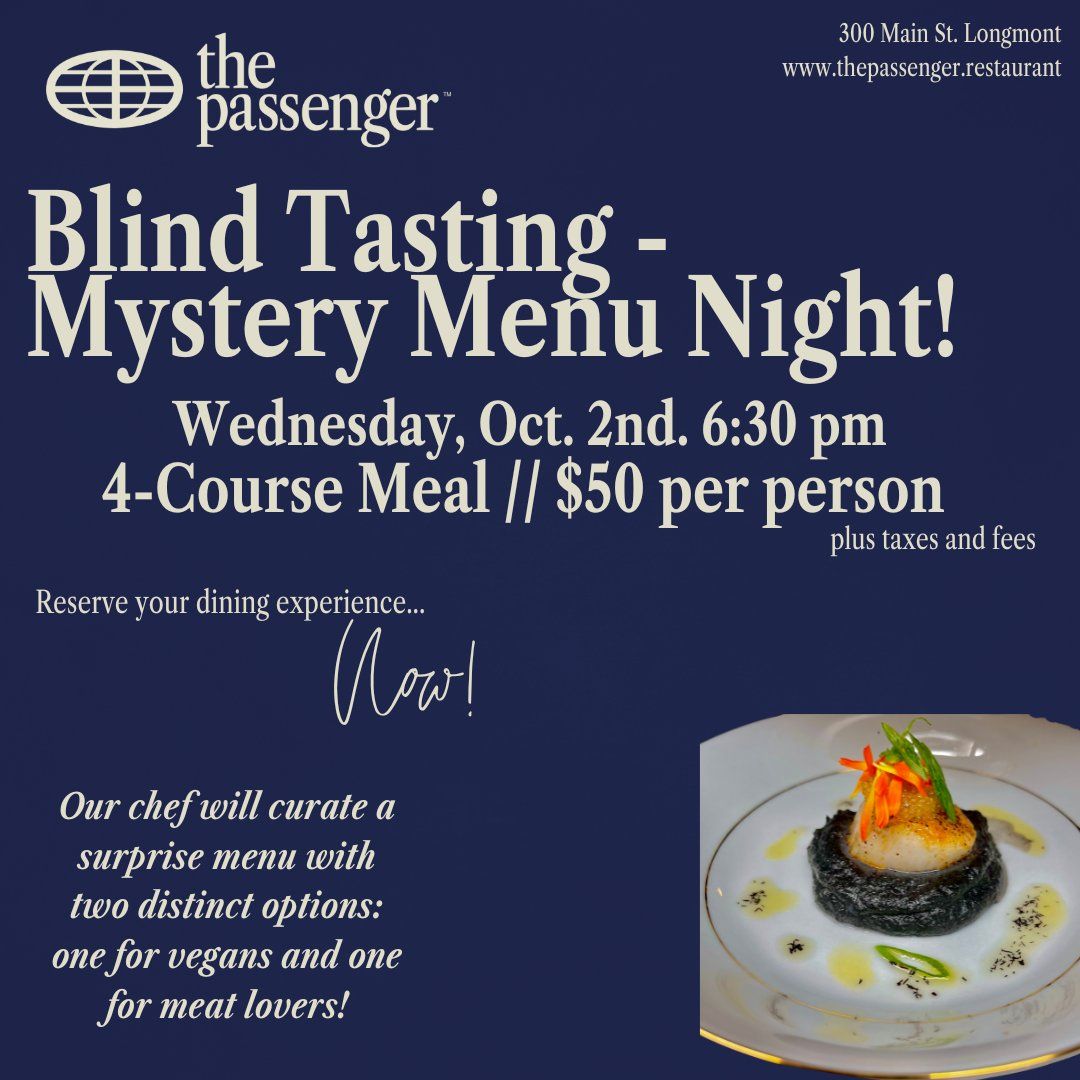 Blind Tasting - Mystery Menu Night!