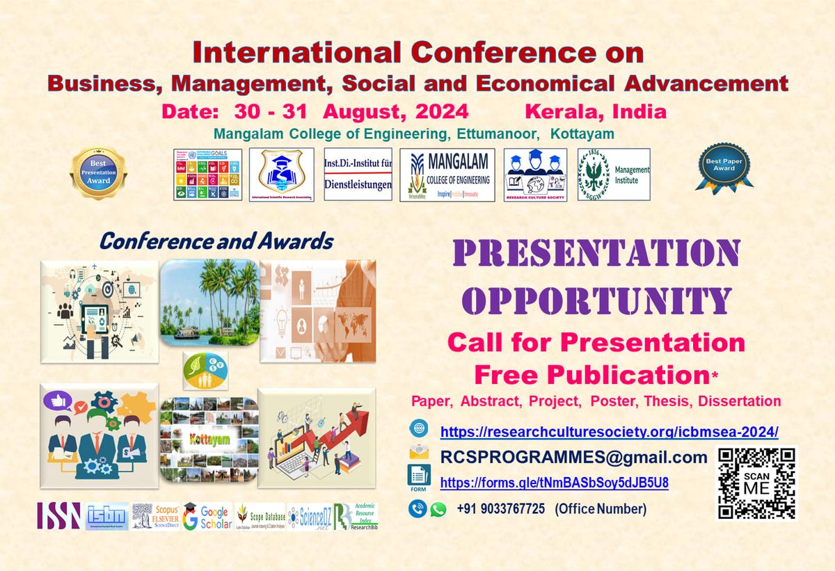 International Conference on Business, Management, Social and Economic Advancements