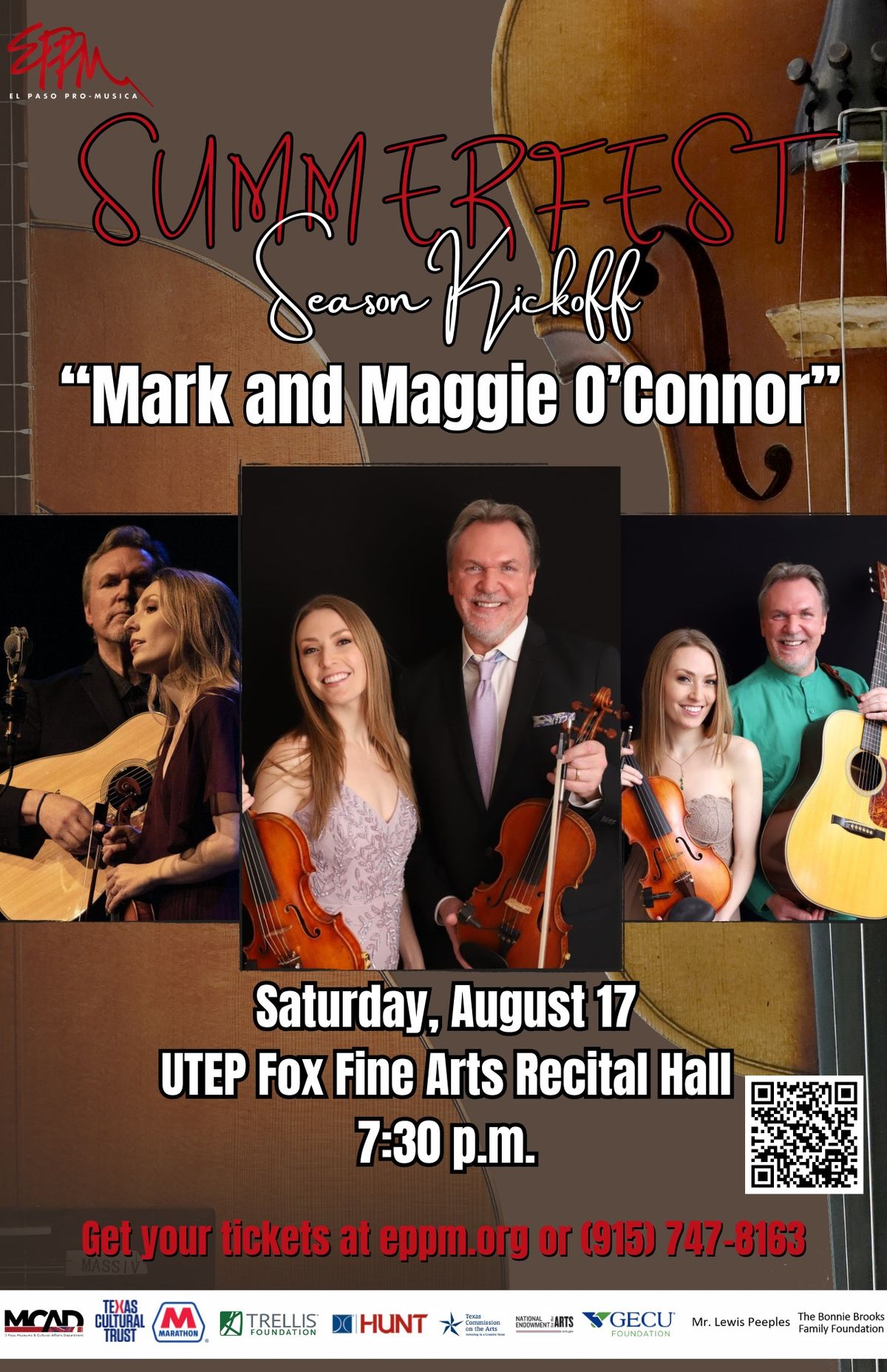 Bluegrass Country and Jazz Stars Mark and Maggie O'Connor