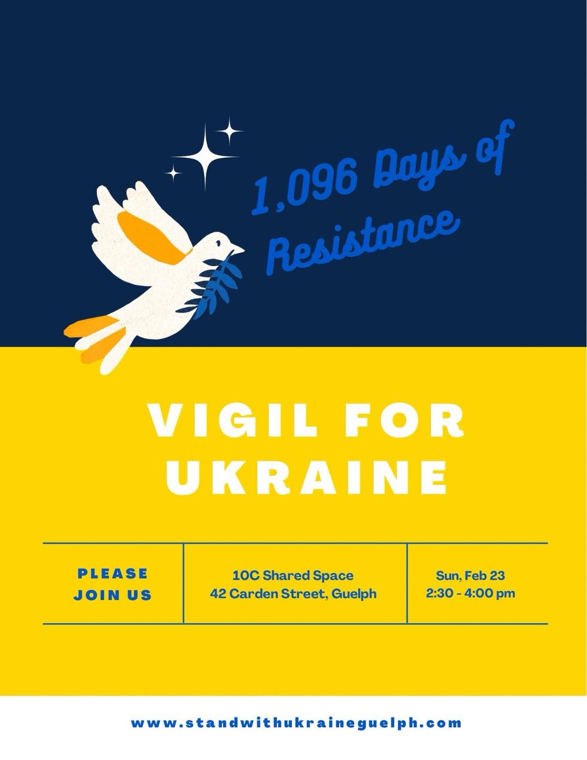 Vigil for Ykraine. 1096 days of resistance. 