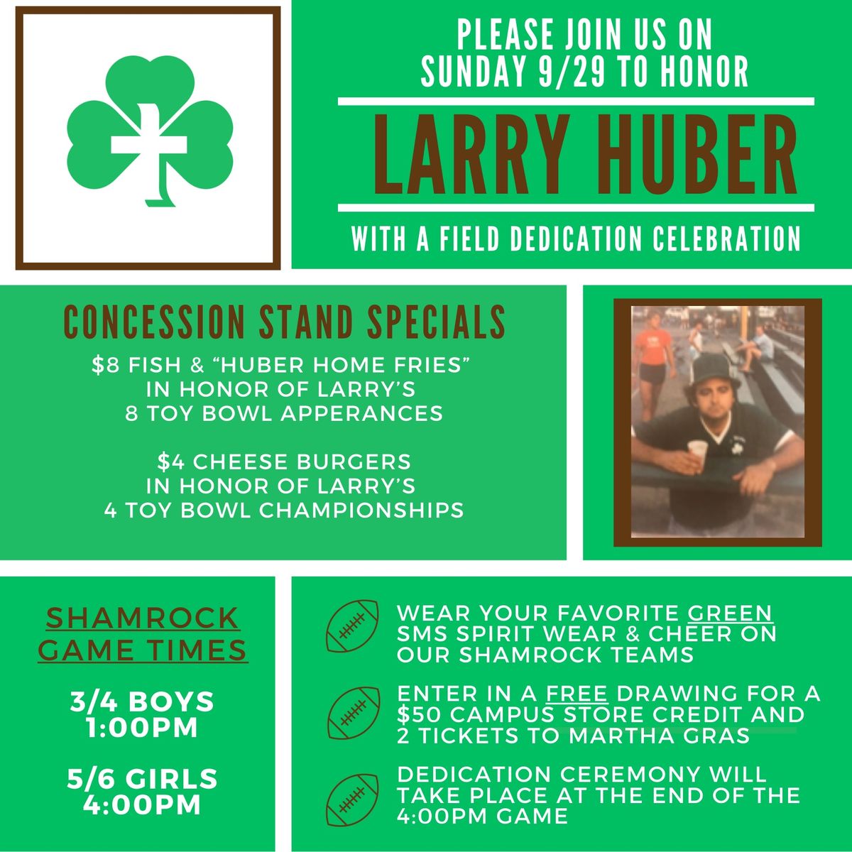 Larry Huber Field Dedication Celebration 