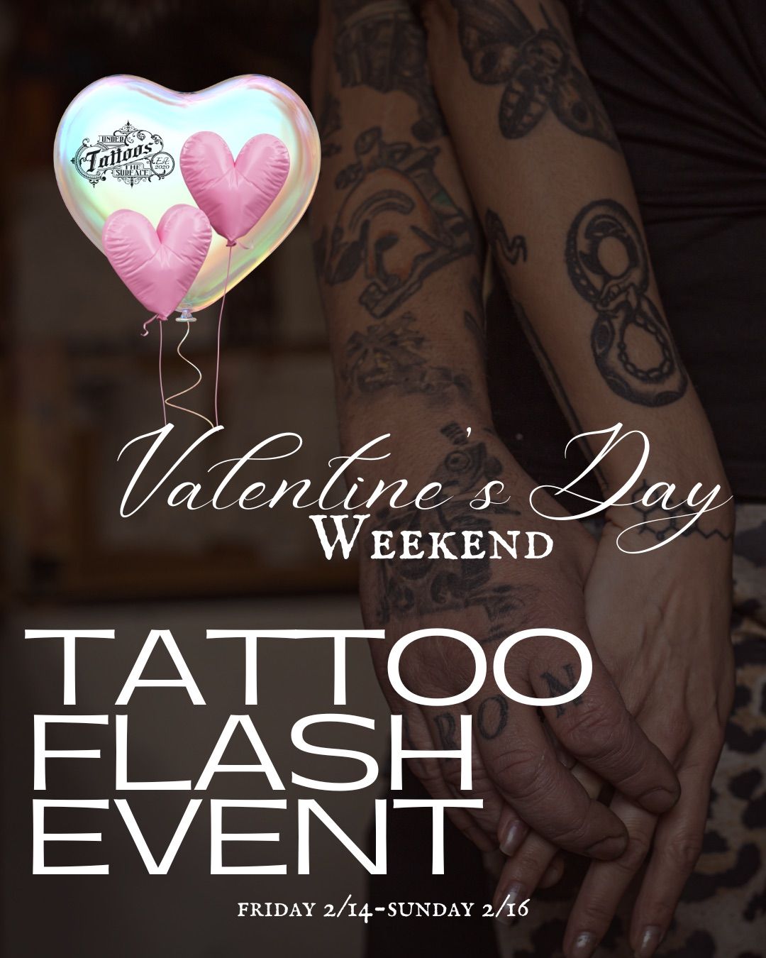 Valentines Day Weekend Tattoo Flash event!