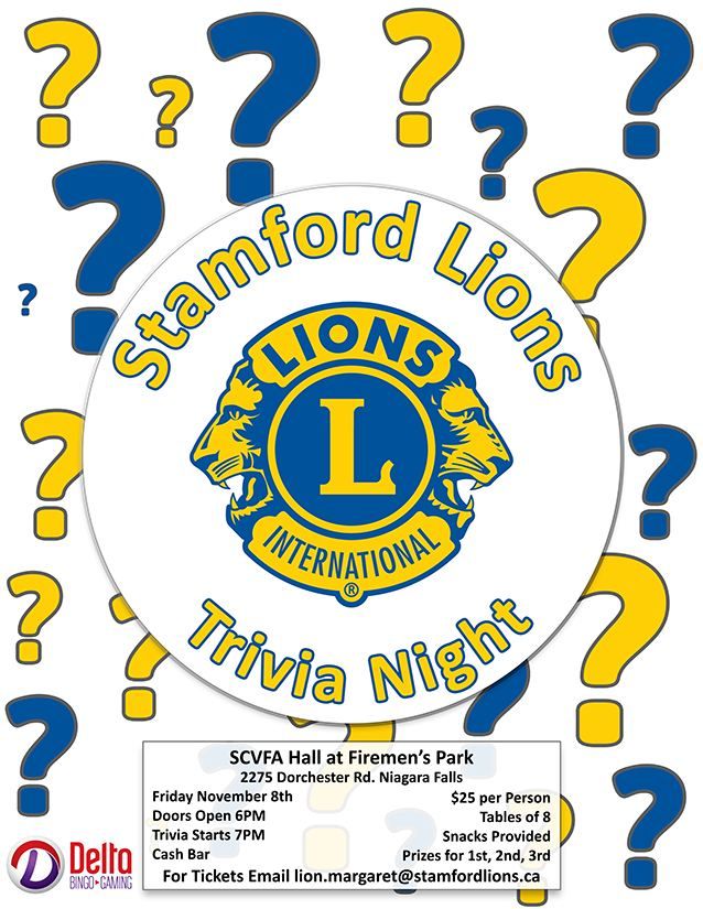 Stamford Lions Trivia Night