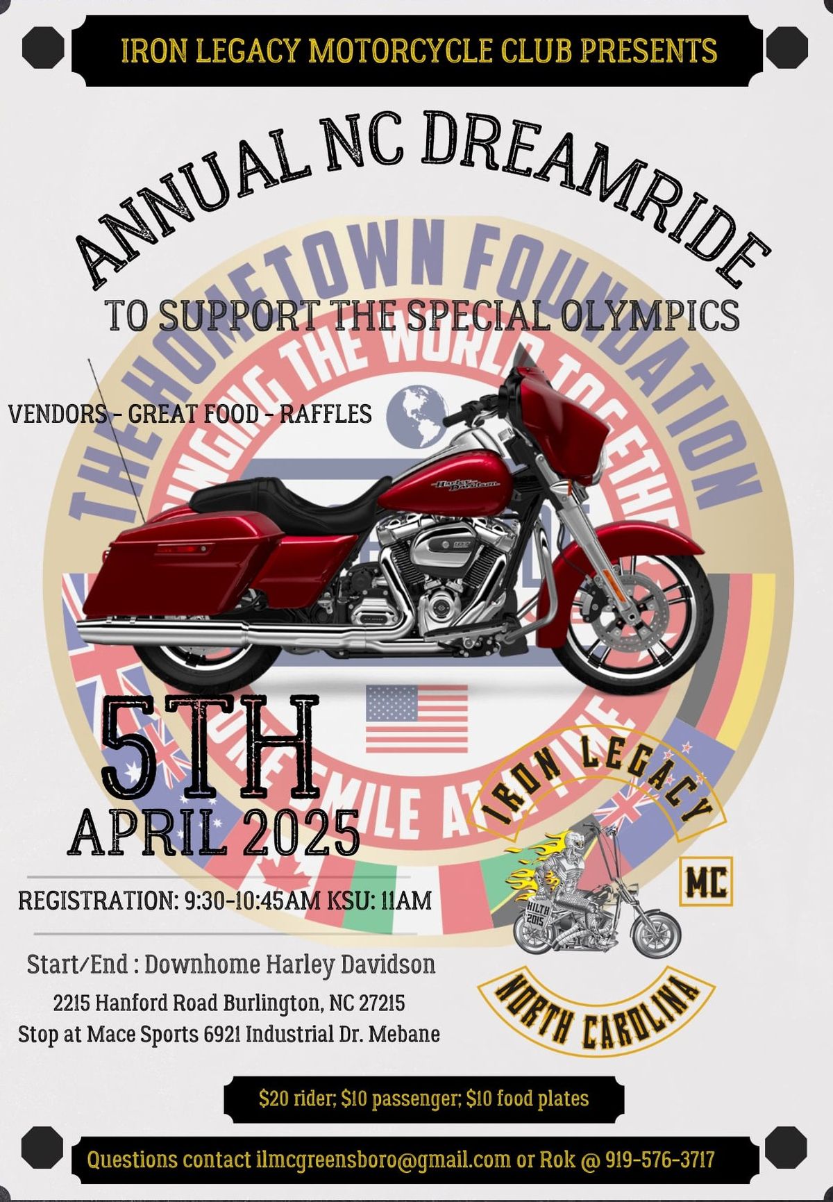 ANNUAL NC DREAM RIDE TO SUPPORT SPECIAL OLYMPICS