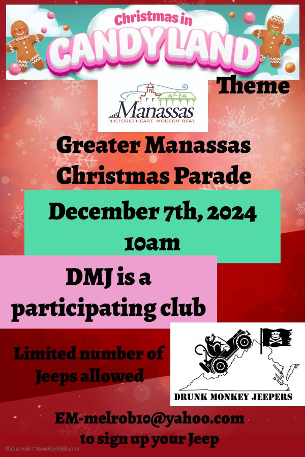 DMJ Participating Club in the Greater Manassas Christmas Parade!!