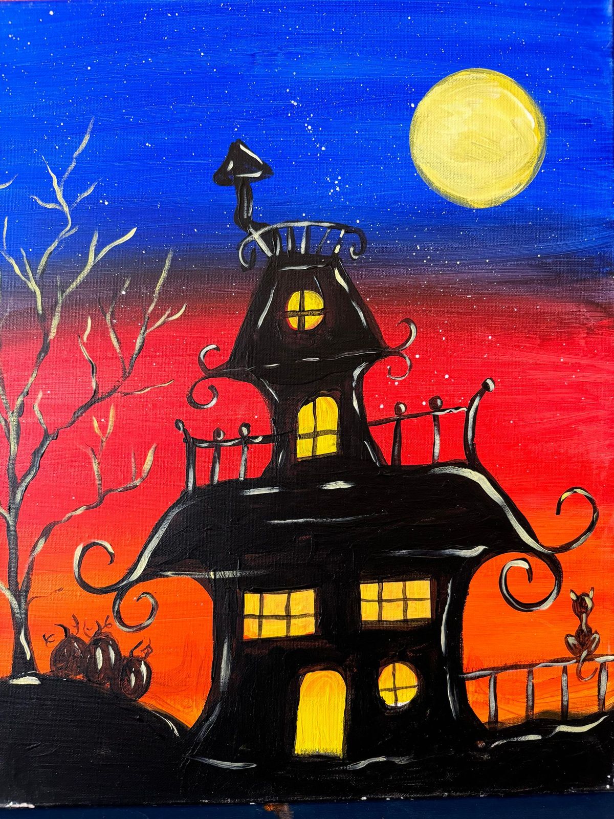 Spooky House Canvas Class