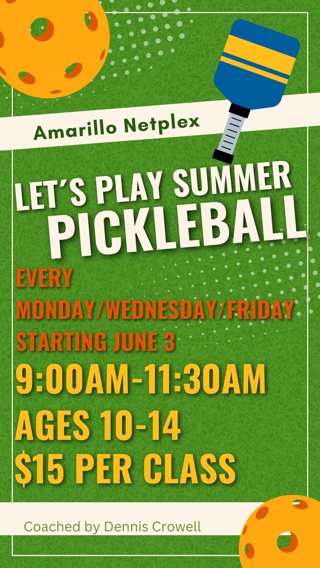 Junior Pickleball Clinic - Ages 10-14