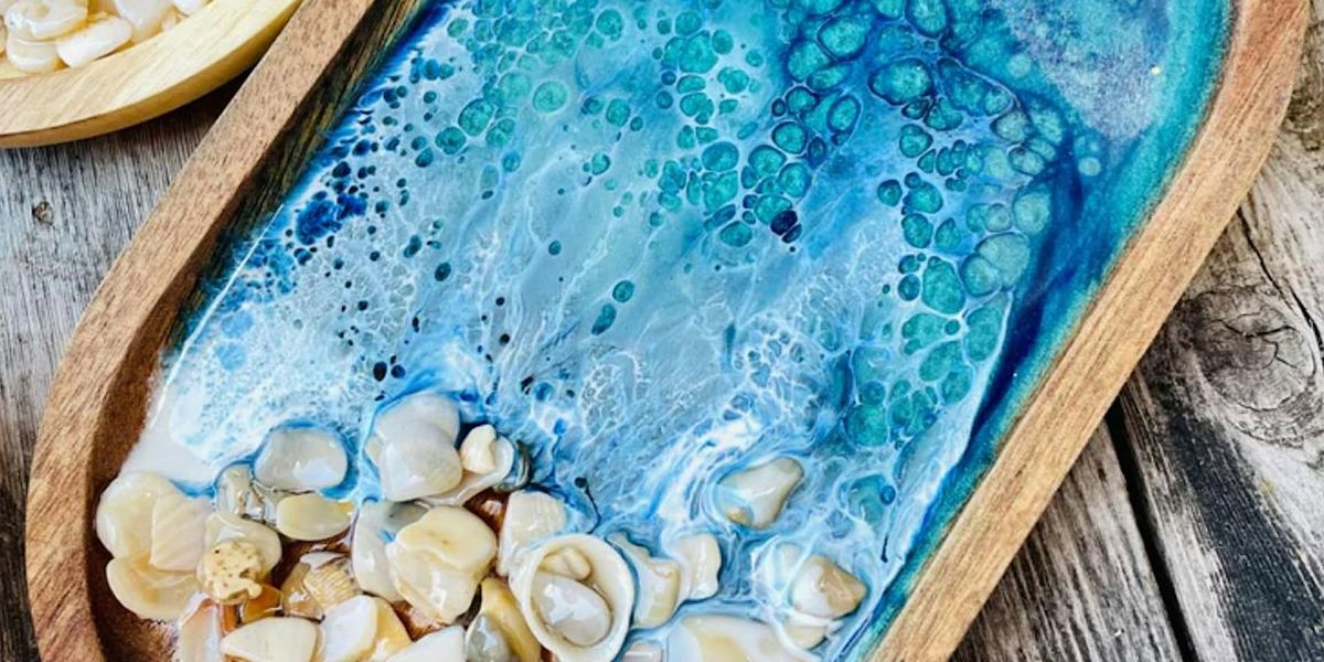 Ocean Resin Wood Trays