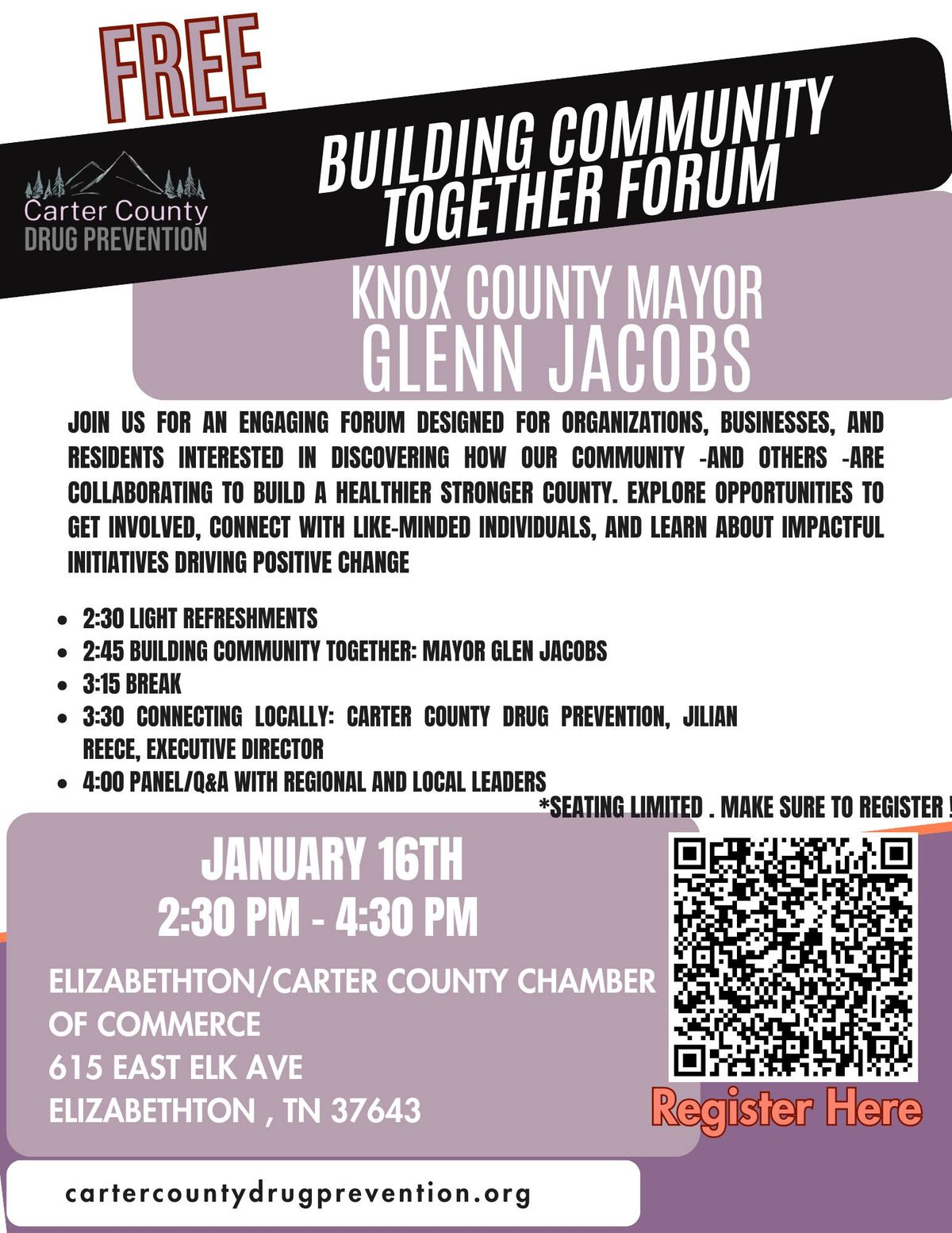 Building Community Together Forum with Knox County Mayor Glenn Jacobs 