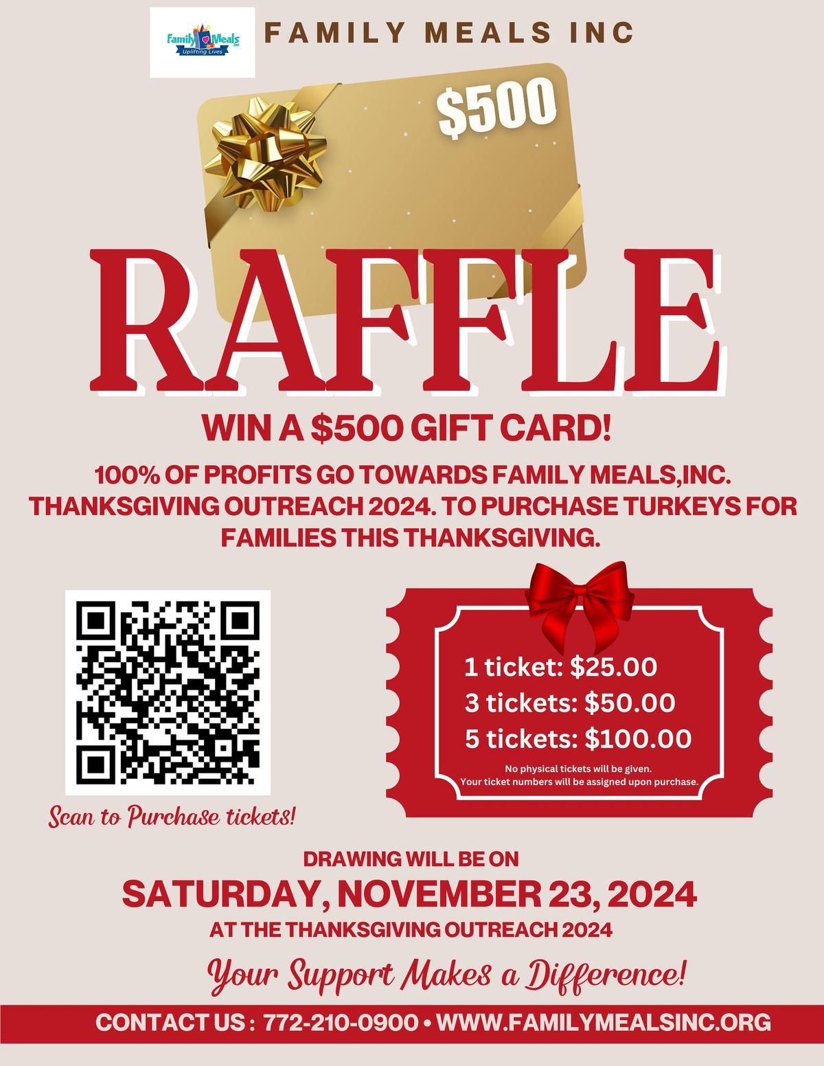 Help Us Buy Turkeys: Chance to Win $500