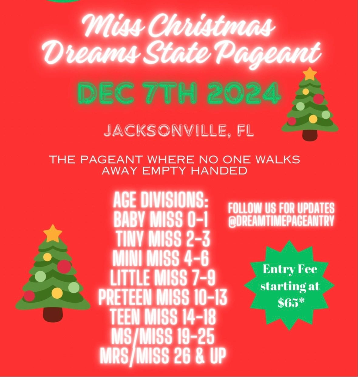 Miss Christmas Dreams State Pageant