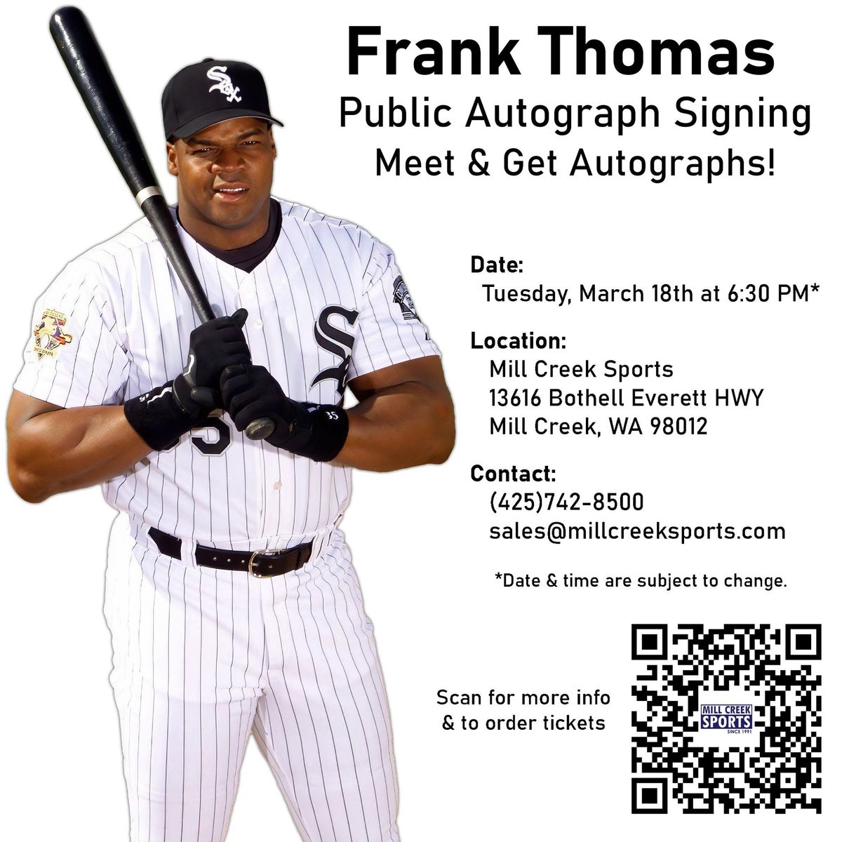 Frank Thomas Public Autograph Signing