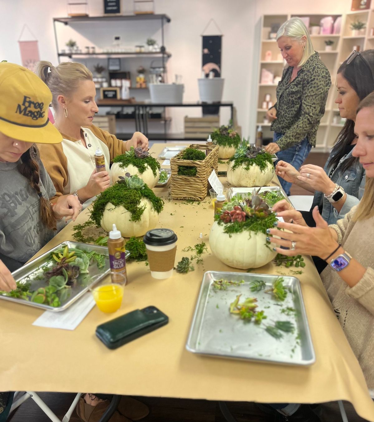 Pumpkin Succulent + Sip Workshop