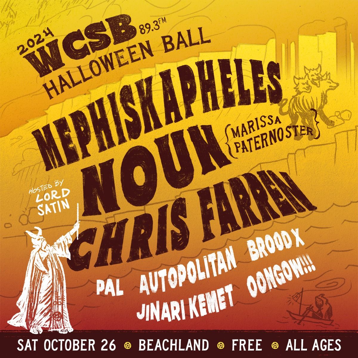 WCSB Halloween Ball 2024 w\/Mephiskapheles, Noun, Chris Farren + more!