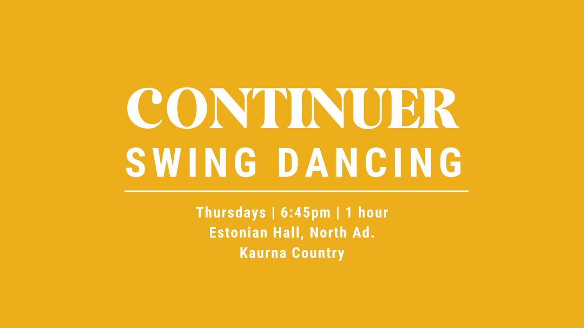 Continuer Swing Dancing - North Adelaide