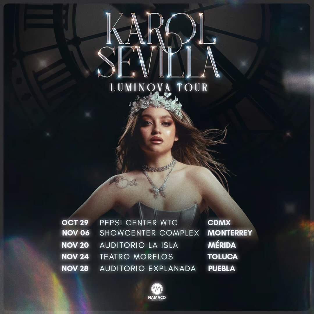 KAROL SEVILLA -LUMINOVA TOUR- Auditorio Explanada. Puebla, Puebla.