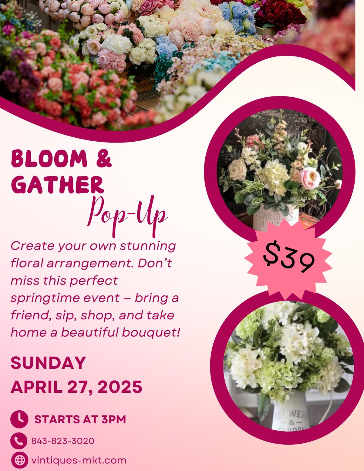 \ud83c\udf38 Bloom & Gather: A Flower Bouquet Pop-Up \ud83c\udf38