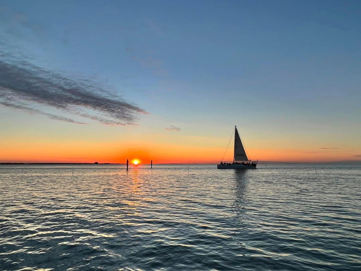 Day trip to South Padre Island followed by a Sunset Catamaran Dinner Cruise