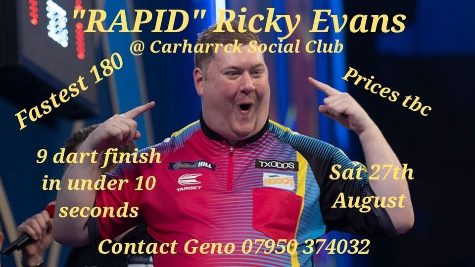 "RAPID" Ricky Evans exhibition at Carharrack social club