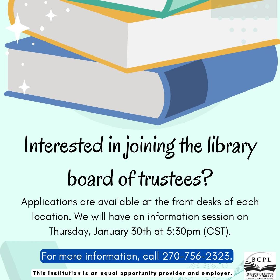 Library Board Trustee Informational Session