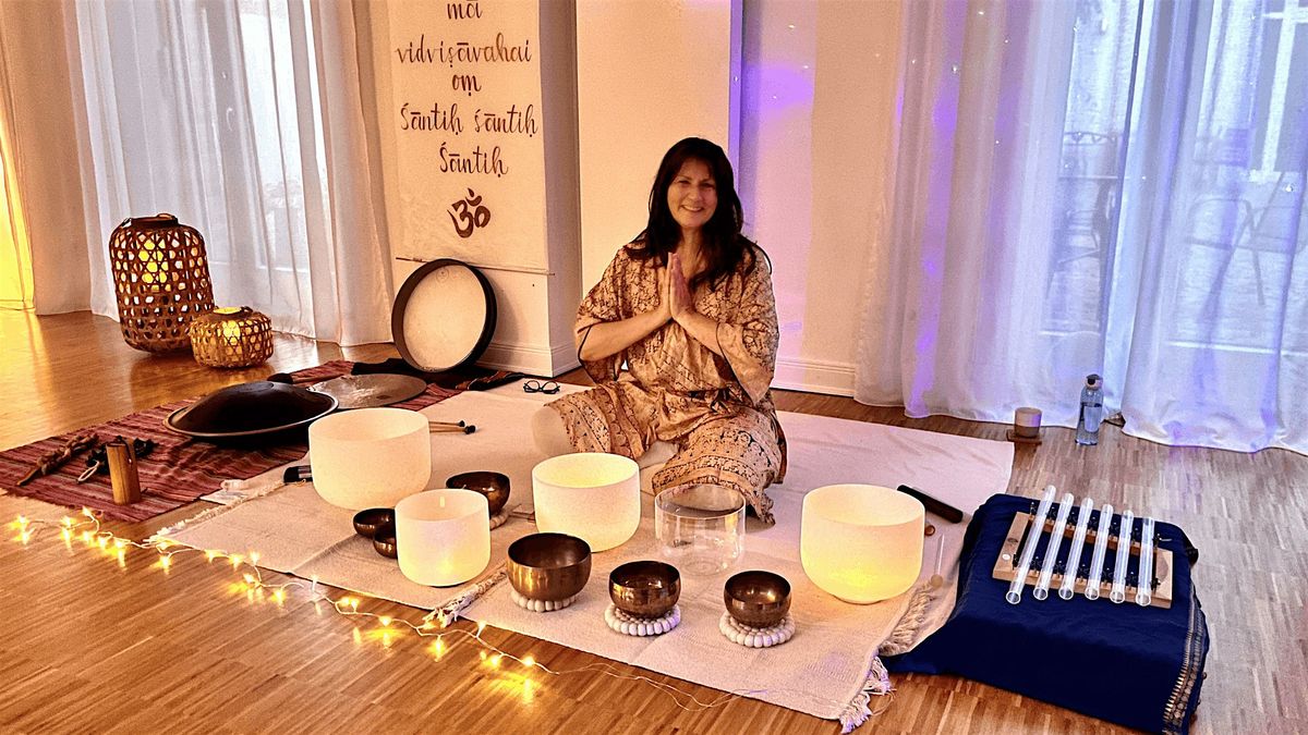 Sound Bath in Hamburg mit Kristallklangschalen & Kristallharfe
