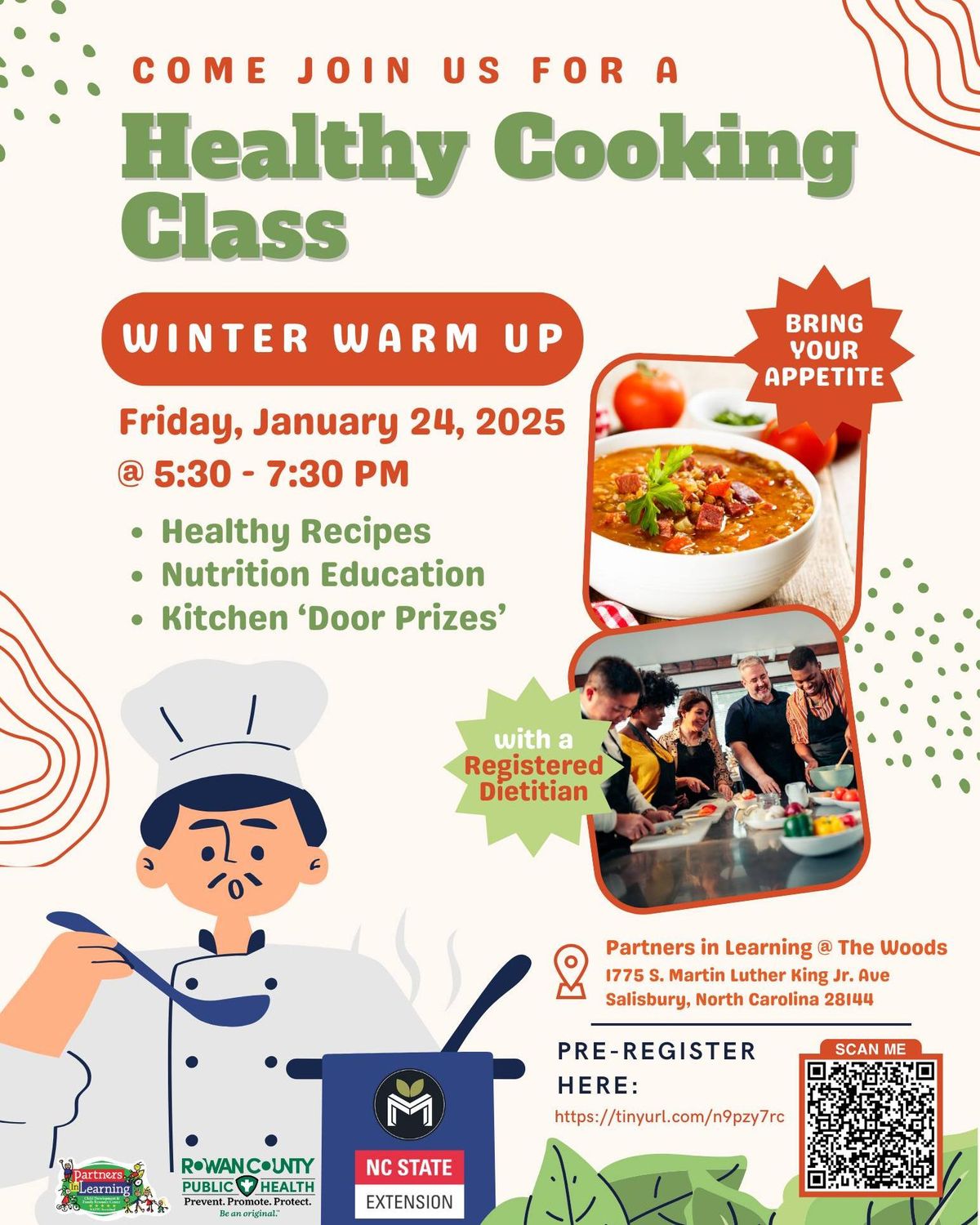 Winter Warm Up ~ Healthy Cooking Class