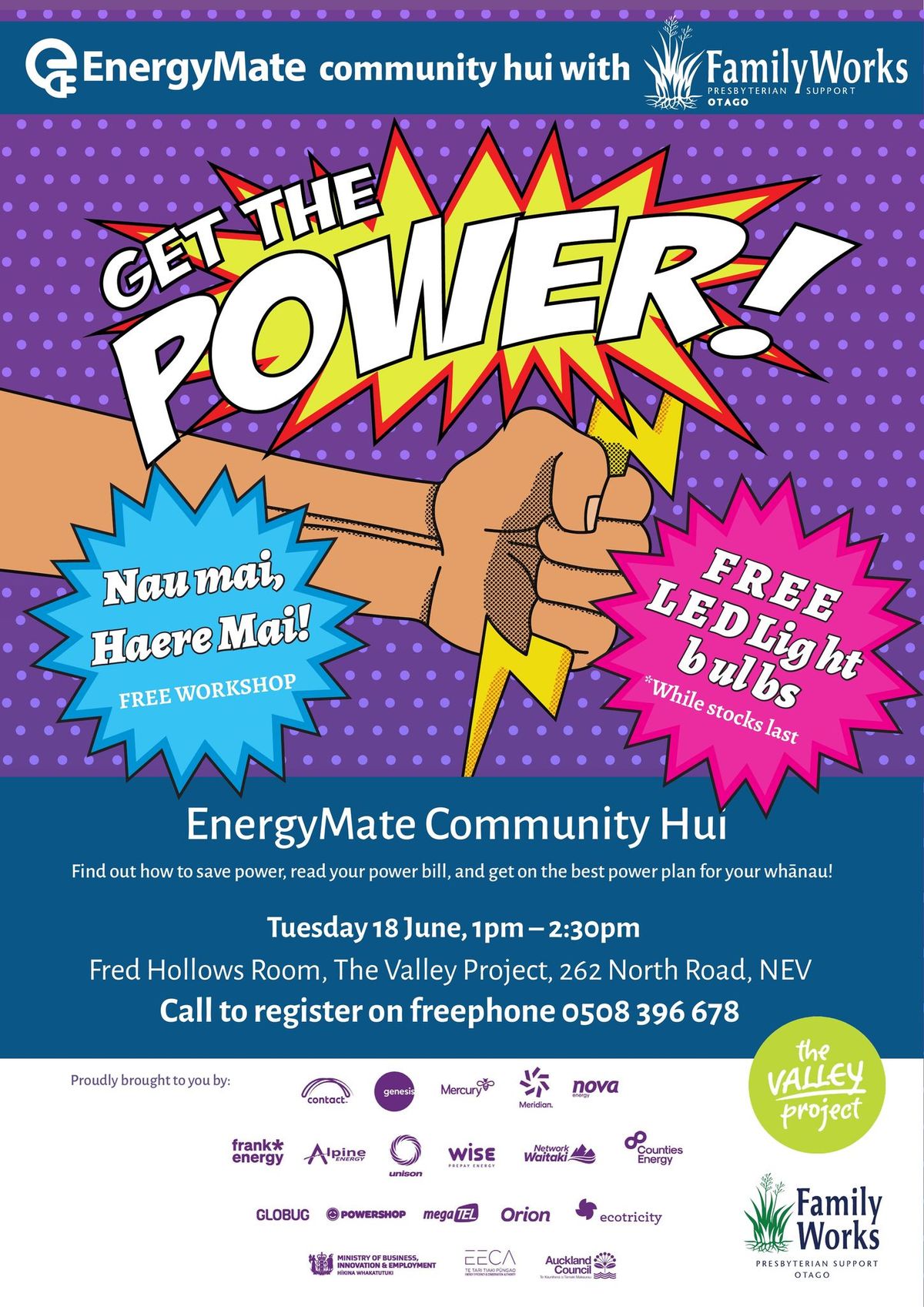 Get The Power! EnergyMate Community Hui at the Valley Project