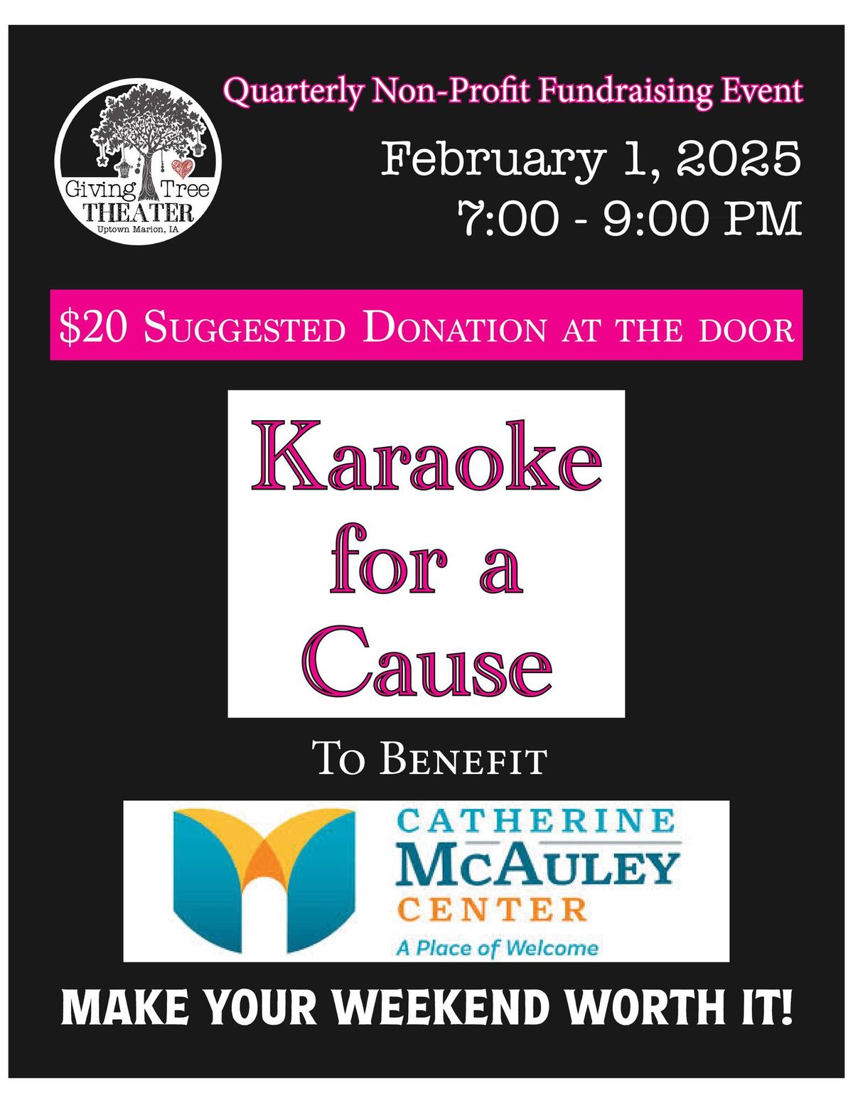 \ud83c\udfa4 Karaoke for a Cause \u2013 A Fundraising Event for the Catherine McAuley Center! \ud83c\udfb6