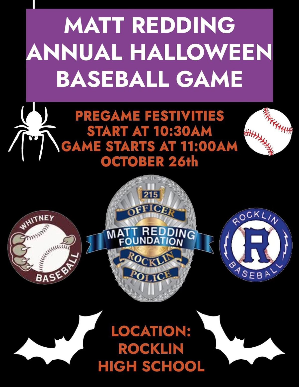 Annual Whitney vs Rocklin Halloween Game