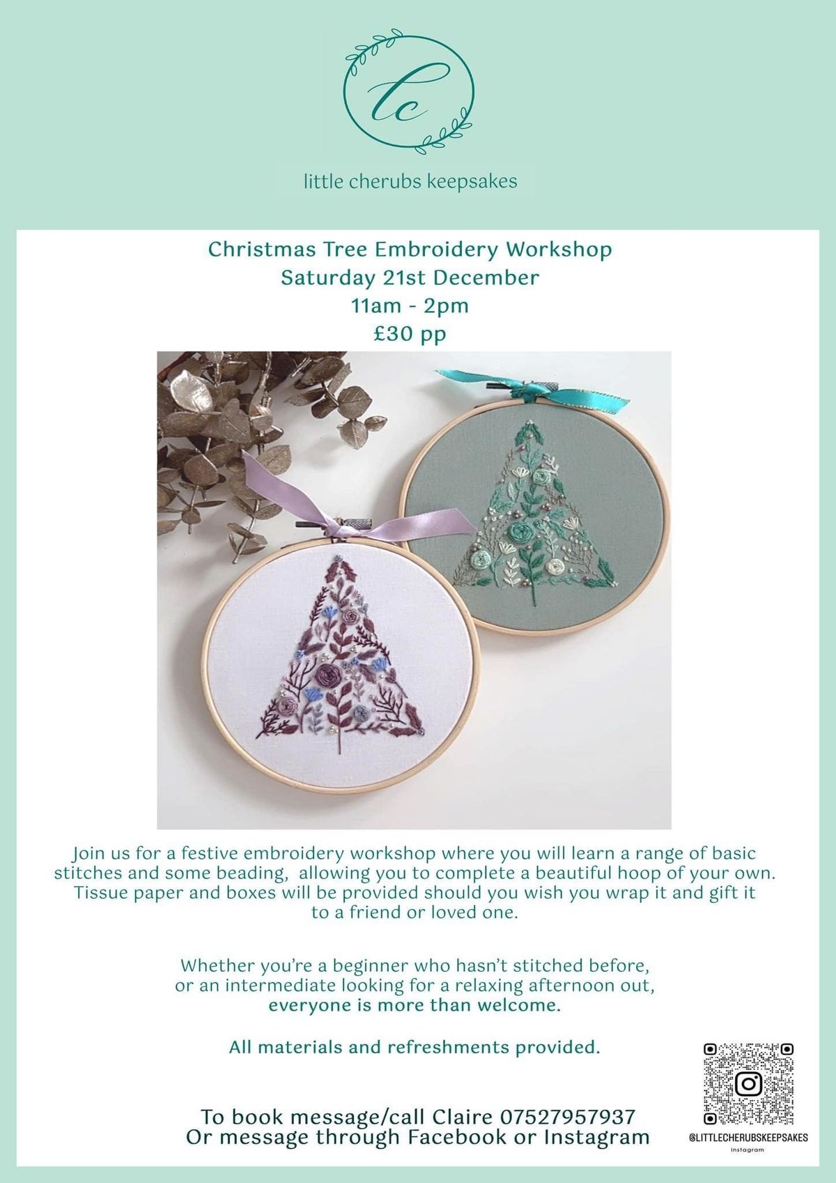 Christmas Tree Embroidery Workshop