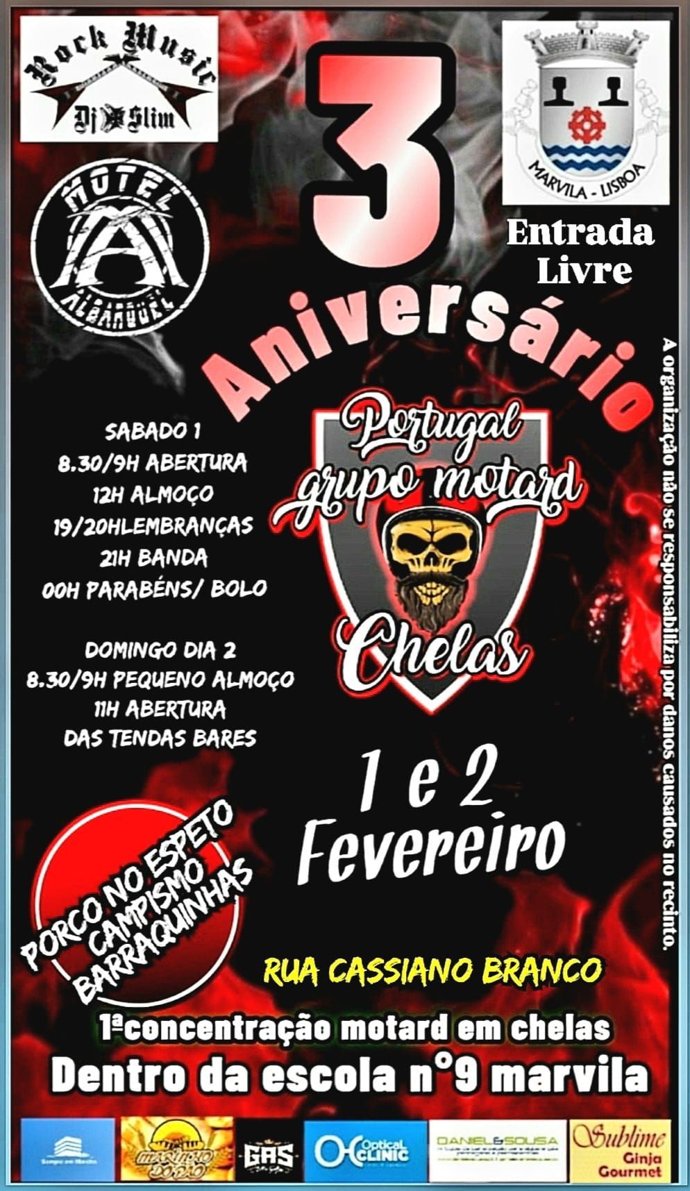 3\u00b0 ANIVERS\u00c1RIO GRUPO MOTARD CHELAS 