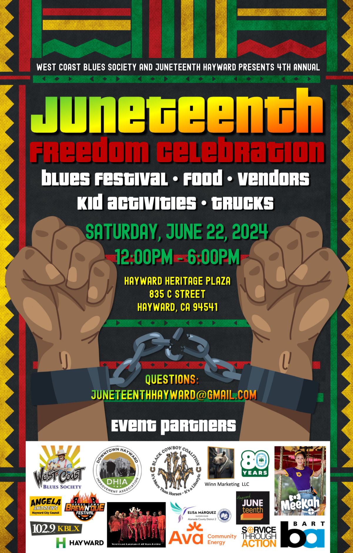 Juneteenth Celebration, Hayward's Heritage Plaza, 22 June 2024