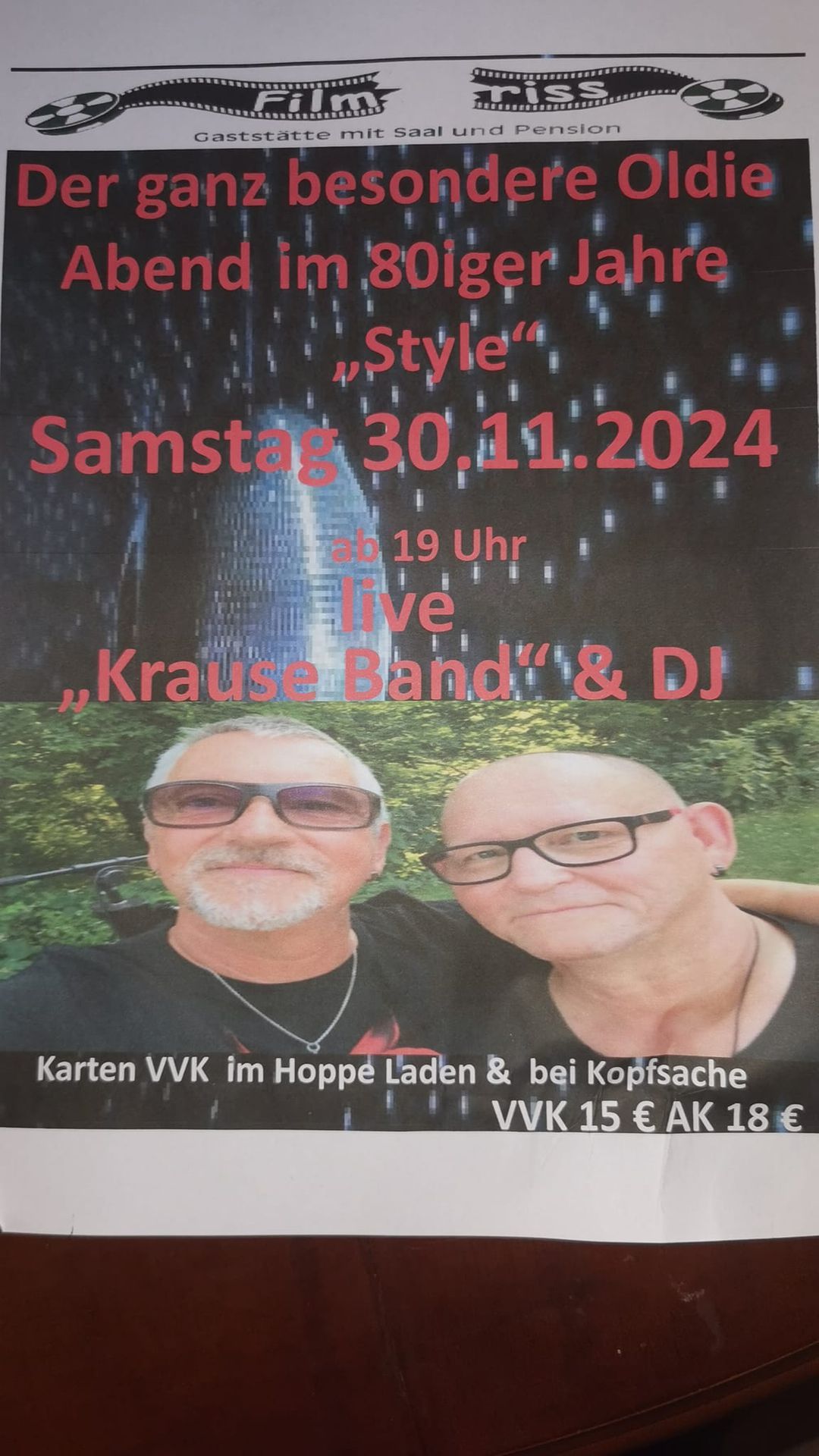 80er Jahre Party mit Krause Band live & DJ