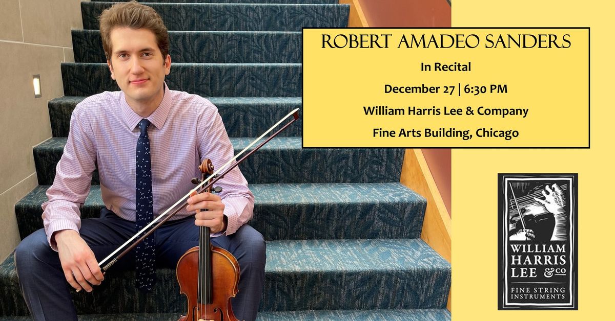 Robert Amadeo Sanders In Recital