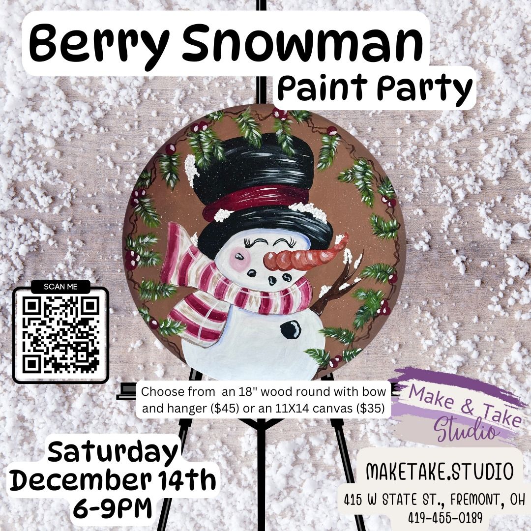 Berry Snowman Paint Party