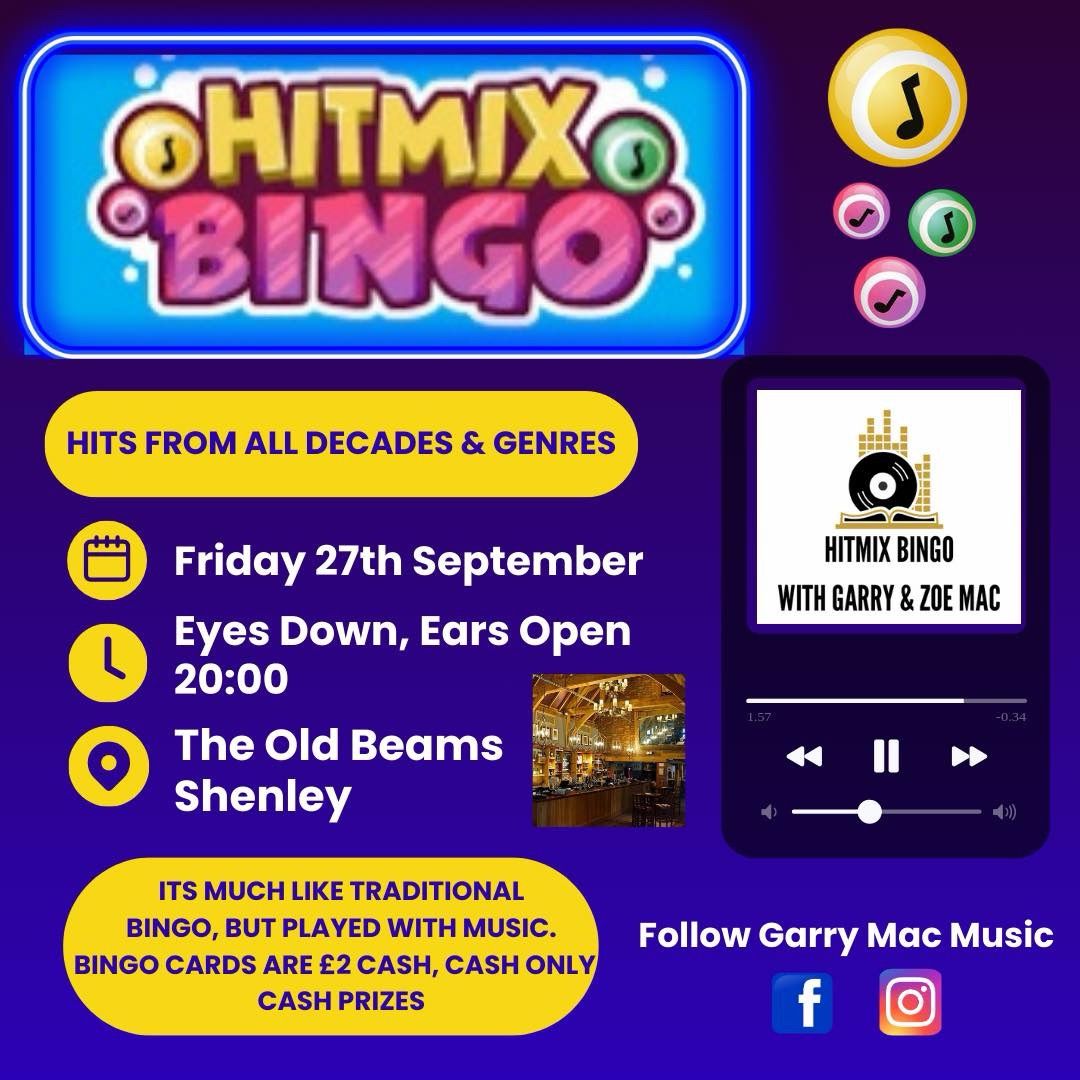 Hitmix Music Bingo with Garry and Zoe Mac 