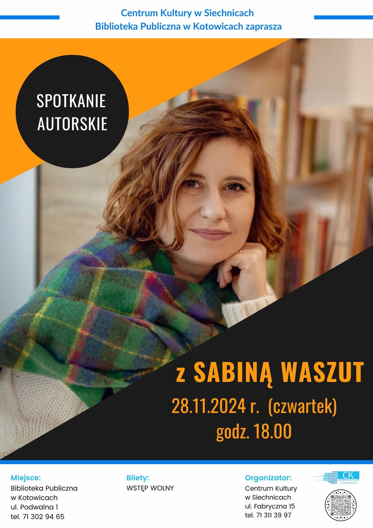 SPOTKANIE AUTORSKIE Z SABIN\u0104 WASZUT