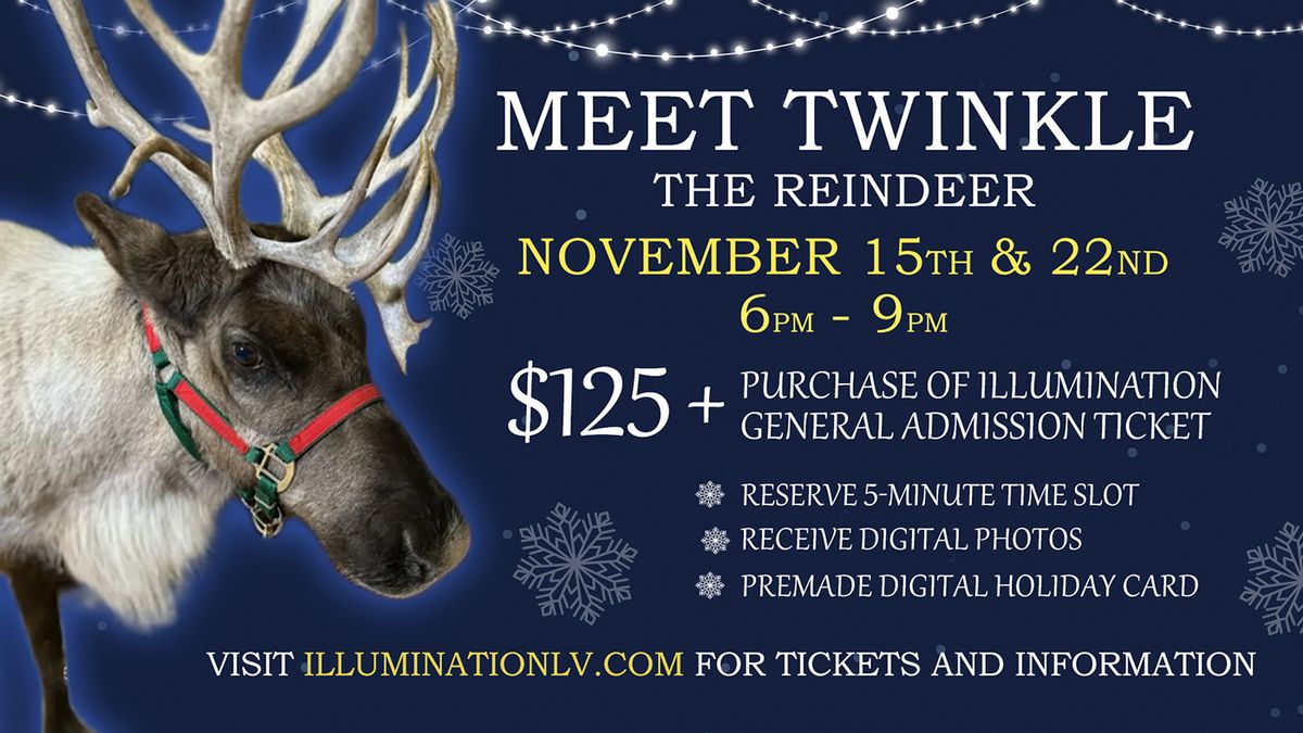 Professional Holiday Photos with Twinkle the Reindeer at Illumination