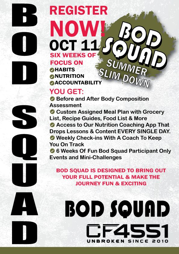 CF4551 OCTOBER BOD SQUAD!!