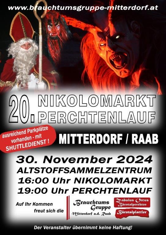 20. Nikolomarkt und Perchtenlauf