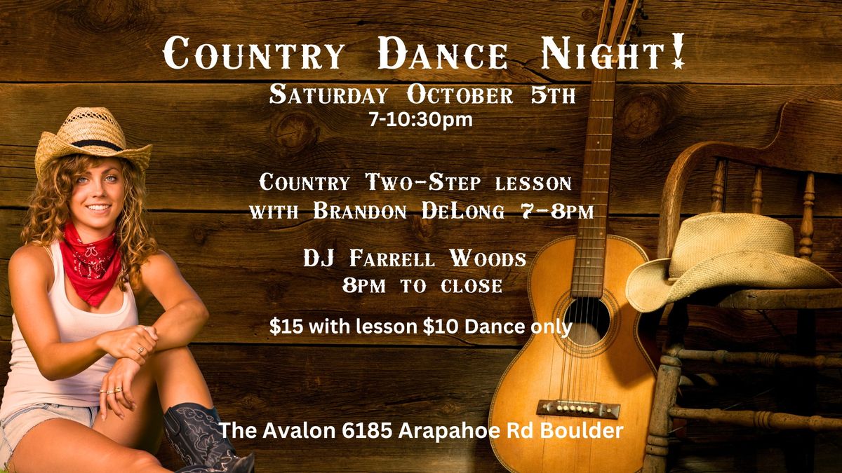 Country Dance Night at the Avalon!