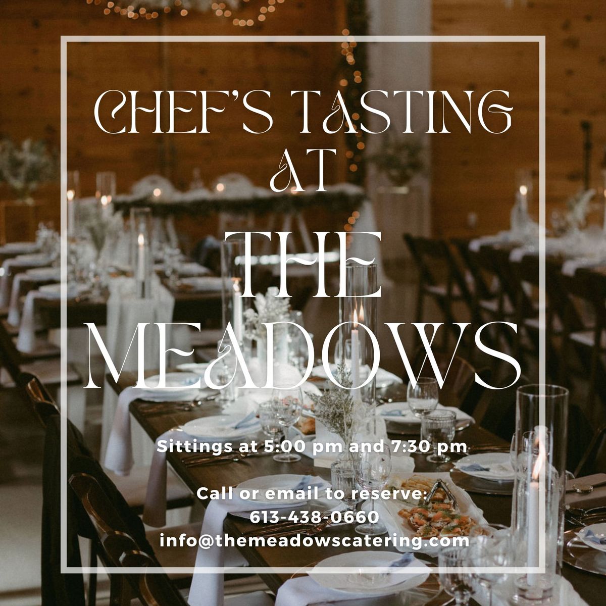 Chef's Tasting at The Meadows 