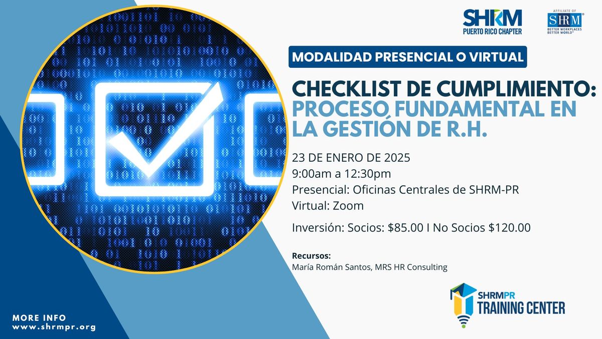 Seminario: Checklist de Cumplimiento: Proceso fundamental en la gesti\u00f3n de Recursos Humanos